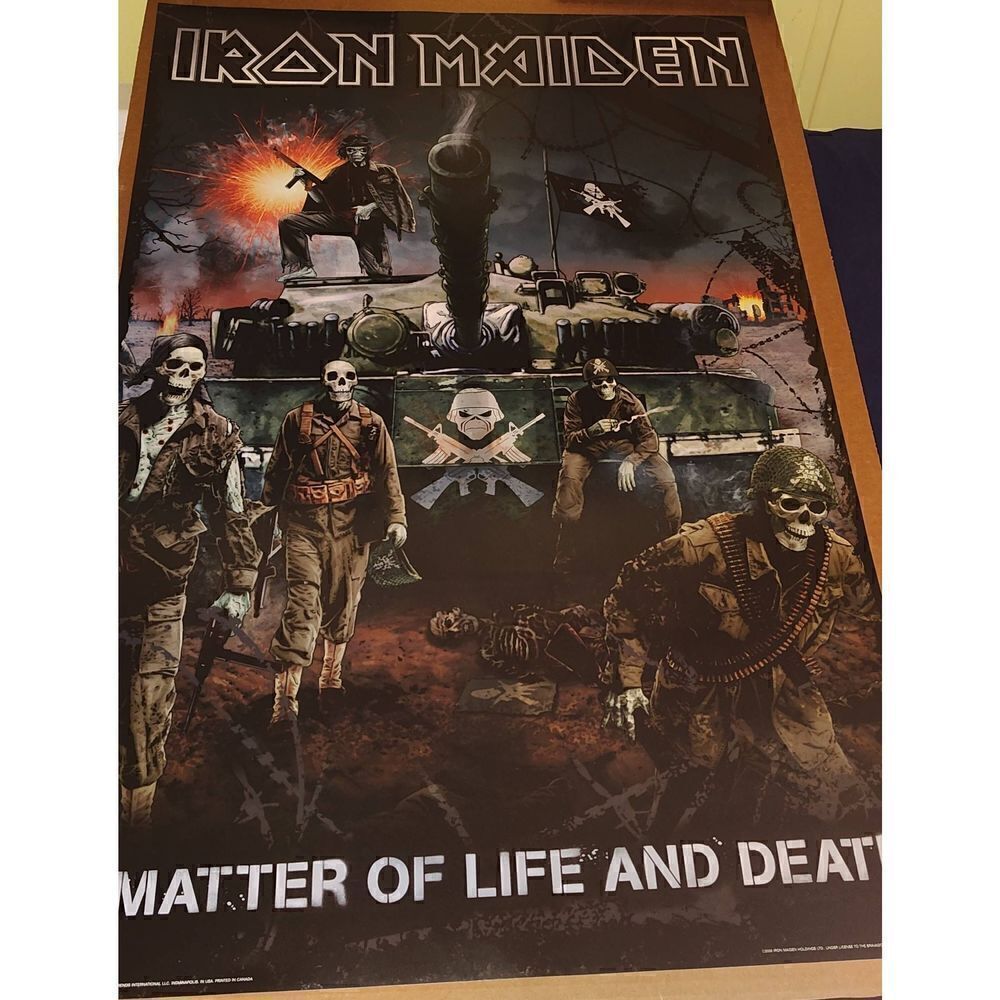 IRON MAIDEN A Matter Of Life And Death POSTER Bravado Funky 2006. 22" x 34". Shi